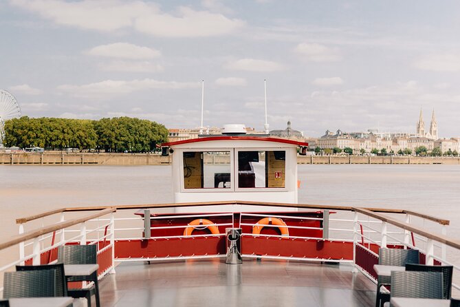 Prestige Commented Cruise glass of wine and Canelé in Bordeaux - Bridges, stadium views, and the working river