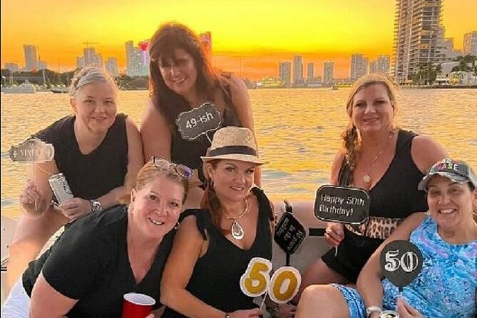 Private Boat Ride in Miami with Experienced Captain and Champagne - The Rickenbacker Causeway and Miami skyline