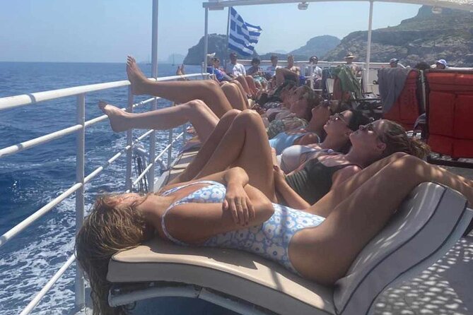 Rhodes Bay to Bay Swim Cruise-Greek Buffet w/wine included - Anthony Quinn Bay and the Best Snorkeling