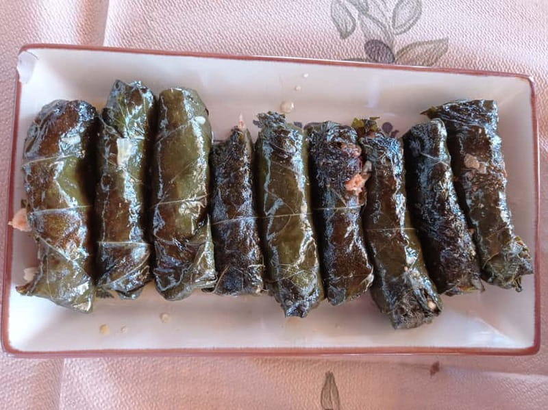 Rhodes: Cooking Lesson and Wine Tasting with Lunch - Cooking tzatziki, eggplant salad, and dolmadakia