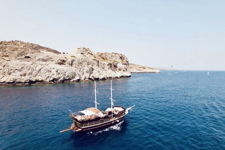 Rhodes: Sunset Cruise with Unlimited Aperol, Beer, and Wine - Leaving Mandraki Harbour for an easy evening