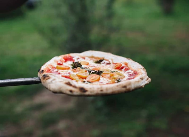 Rome: Combo Pizza and Pasta Cooking Class with Wine - Eating outside with wine, tiramisù, and Limoncello