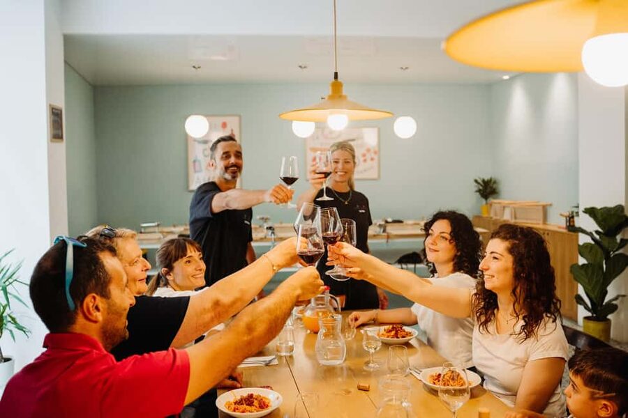 Rome: Fresh Pasta-Making Class with Wine and Gelato - Making fettuccine and ravioli by hand
