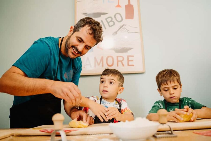 Rome: Fresh Pasta-Making Class with Wine and Gelato - Sitting down to eat your own Roman dinner