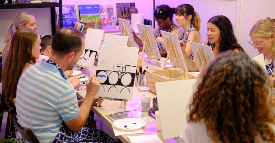Rome: Painting Class with Unlimited Wine - What you actually paint, and how much help you get