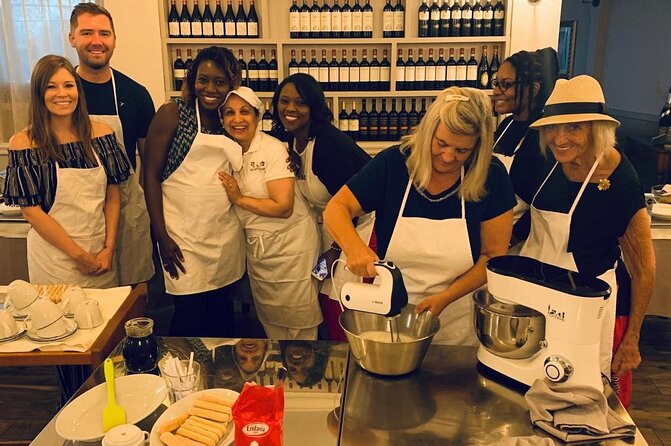 Rome Pasta and Tiramisu Class: Ravioli, Fettuccine & Fine Wine 5<em> – What makes this Rome cooking class worth your time’ /></p>
<ul>
<li><strong>Three Roman favorites in one session:</strong> Prepare fettuccine, ravioli with ricotta and spinach, and tiramisu from basic ingredients.</li>
<li><strong>Wine is part of the activity:</strong> Prosecco, DOCG fine wine, soft drinks, bottled water, and other drinks are served while you cook.</li>
<li><strong>Small groups help beginners:</strong> The maximum group size is 12, with several sessions described as having six to ten people.</li>
<li><strong>A meal follows the lesson:</strong> Your fresh pasta is cooked and served with tomato sauce or butter and sage.</li>
<li><strong>The finish feels properly Italian:</strong> Limoncello and Italian coffee follow dessert.</li>
<li><strong>Recipes help you repeat it at home:</strong> A QR code or take-home recipe material is provided, including useful ingredient substitutions.</li>
</ul>
<h2>Three hours of pasta, dessert, and conversation</h2>
<p><img width="669" height="446" decoding="async" src=