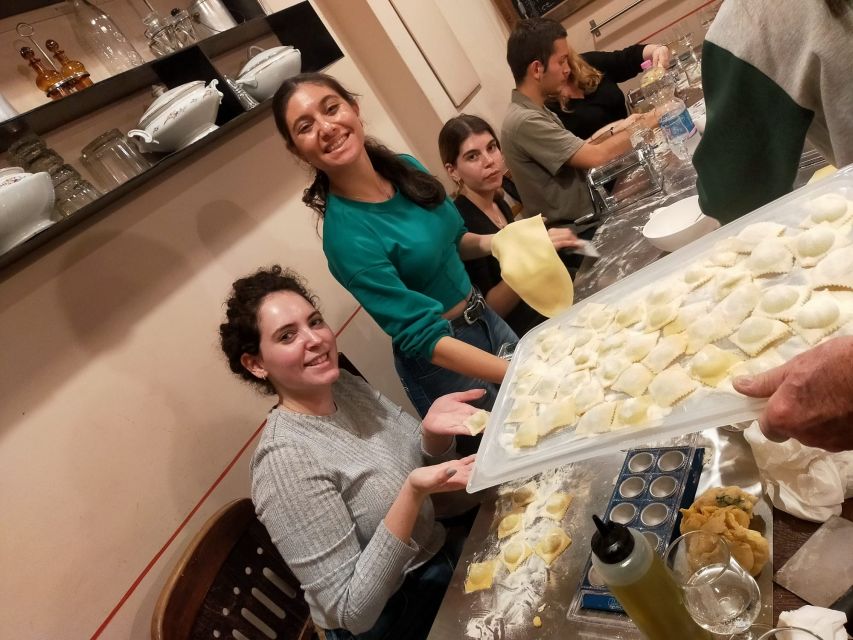 Rome: Pasta Making Class with Tiramisu & Wine PRIVATE OPTION - Rolling dough for fettuccine and ravioli