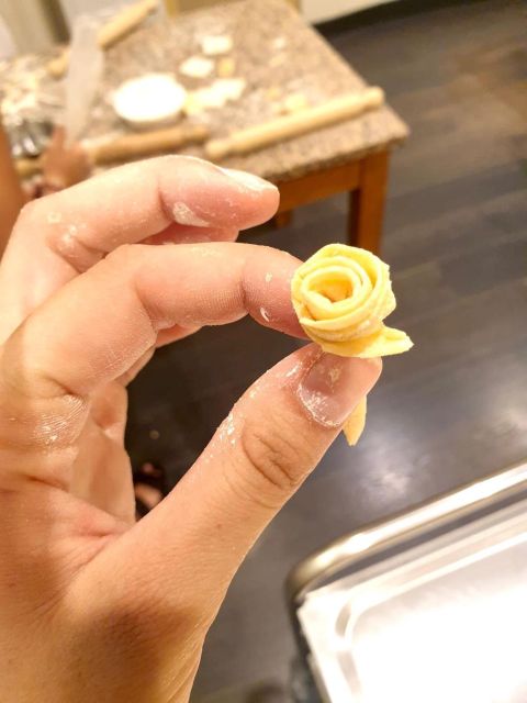 Rome: Pasta Making Class with Wine, Limoncello, and Dessert - Tuscan wine, dessert, and limoncello at the communal table