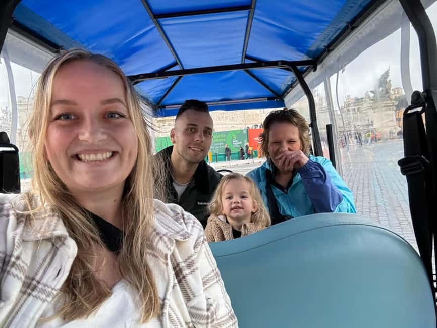 Rome: Private Guided Golf Cart Tour with Gelato or Wine - Gelato, wine, and local food advice