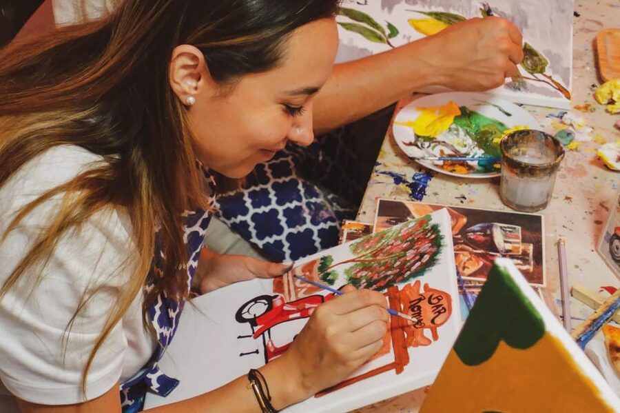 Rome: Tipsy Painting Class with Fine Wine and Arts - Inside a 17th-Century Roman Palazzo