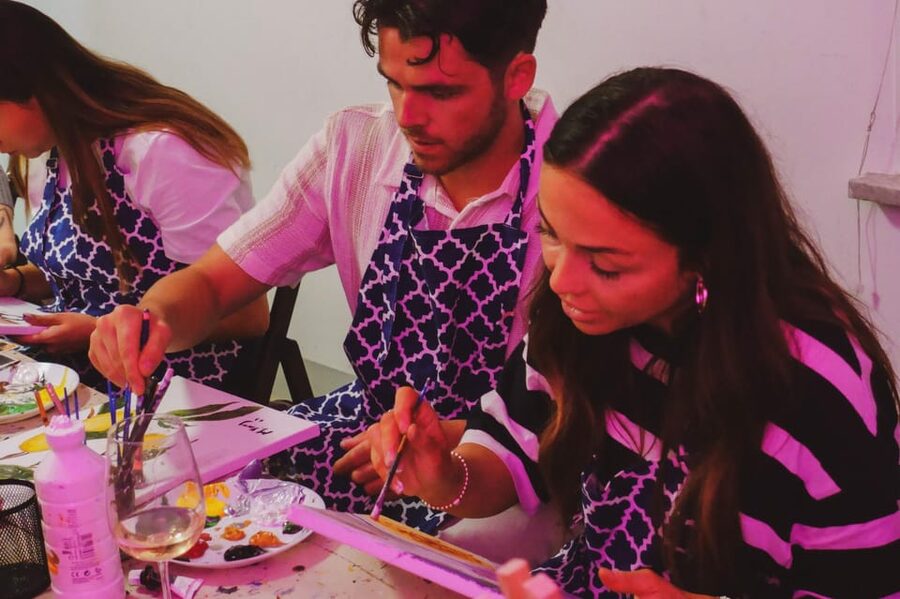 Rome: Tipsy Painting Class with Fine Wine and Arts - The Hosts Make or Break the Evening