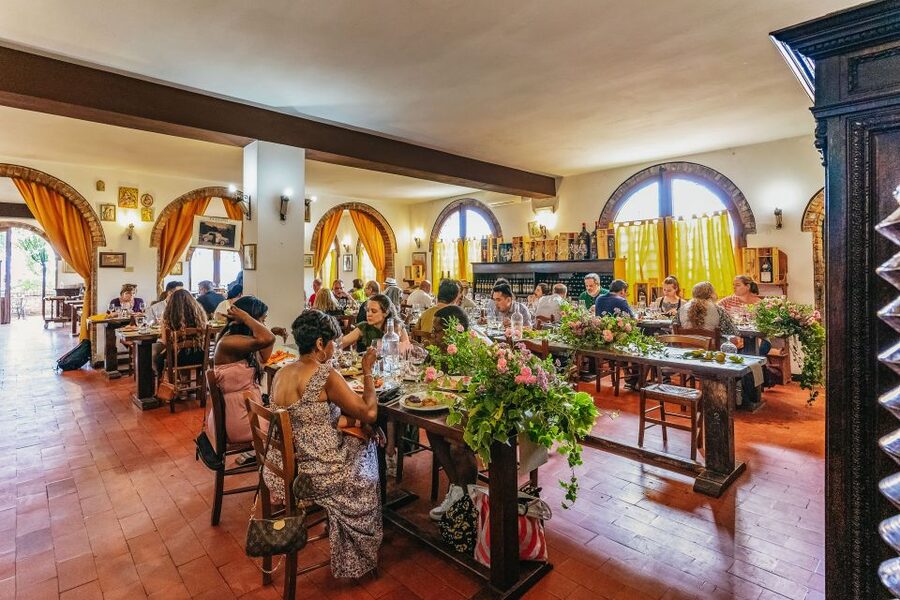 Rome: Tuscany & Montepulciano Day Trip with Lunch & Wines - Lunch in a Tuscan vineyard cellar