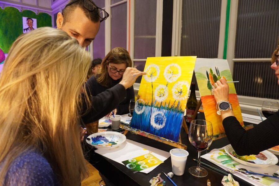 Rome: Wine and Paint Experience in Piazza Navona - A social night for couples, friends, and solo visitors