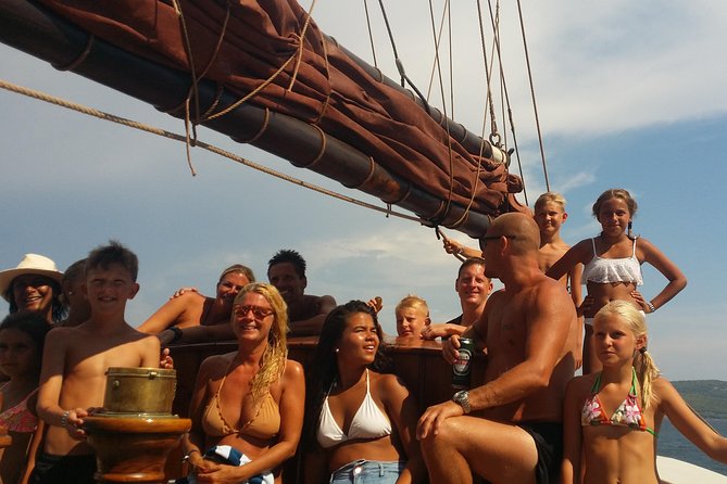 Sailing day trip on Tall Ship Andrea Jensen with Lunch and Wine - Sailing toward Capo Caccia’s vertical cliffs