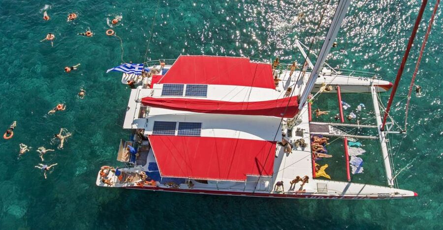 Santorini: Catamaran Cruise, Winery, & Oia Sunset Combo Tour - The morning catamaran and Santorini’s caldera
