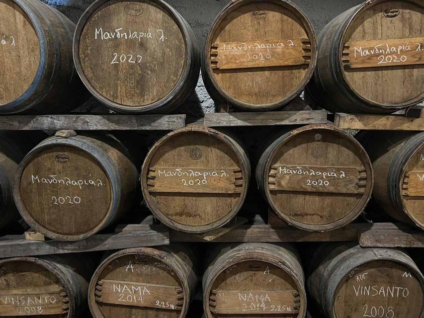 Santorini: Small-Group Sunset Wine Tour with Santo Winery - Second stop: Estate Argyros and traditional grape growing