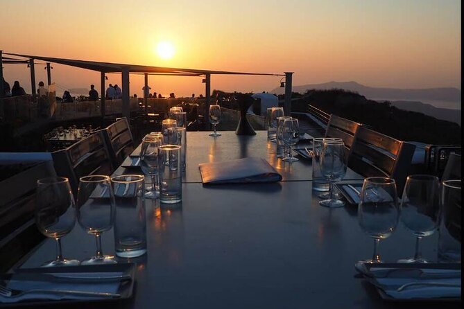 Santorini Sunset Wine Tour with Santo Winery Views - Stop three: Santo Wines at sunset