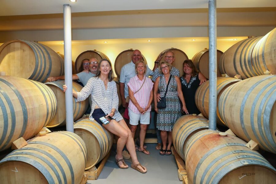 Santorini: Tour of Wineries with Wine Tasting & Food - First winery: start with the making of the wine