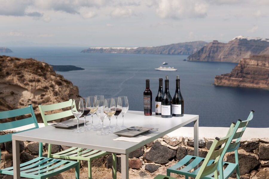 Santorini Wine Roads: Tour of 3 Wineries with a Sommelier - Third winery: finish with dessert wine and a wider view
