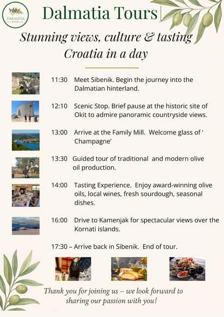 Šibenik: Croatia in a Day, Vistas, History, Olive Oil, Wine - Kaštel Benković adds the local history