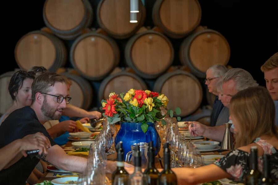 Siena: Organic Winery Tour and Wine Tasting - Tasting five organic wines in the tasting room