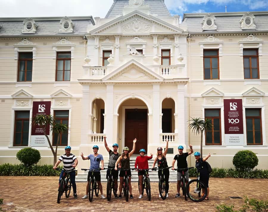 Stellenbosch: Historical Bike Tour & Wine Tasting - The first estate and its mountain setting