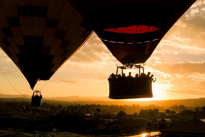 Sunrise Hot Air Balloon Flight over the Temecula Wine Country - The landing, chase crew, and return