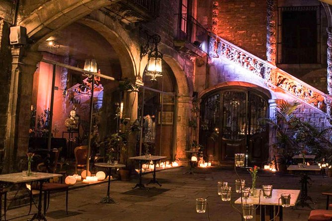 Tapas, Wine and Flamenco Private Tour in Barcelona - Plaça Reial begins the evening under Gaudí’s lamps