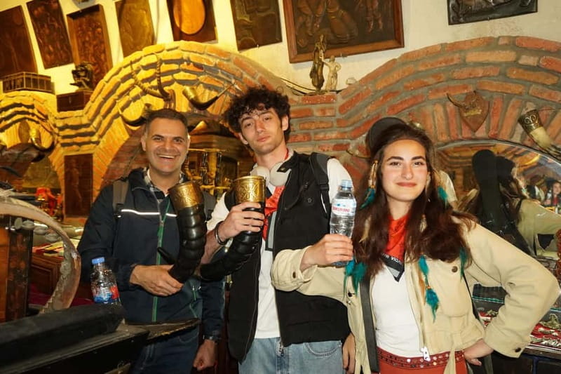 Tbilisi: Evening Walking Tour with Wine & Boat Ride Options - Georgian wine tasting at the end