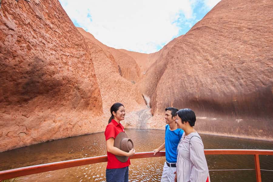 Uluru: Sacred Sites & Sunset Tour with Wine & Cheeseboard - The Kuniya Walk and Mutitjulu Waterhole